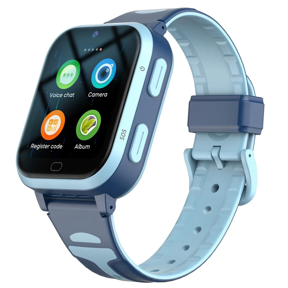 D5 1.69-inch HD Camera Video Call Position Tracker Android 8.1 4G Kids Smart Watch - Blue - 1