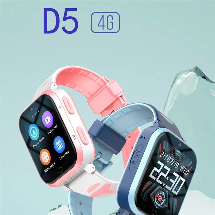 D5 1.69-inch HD Camera Video Call Position Tracker Android 8.1 4G Kids Smart Watch - Blue - 2