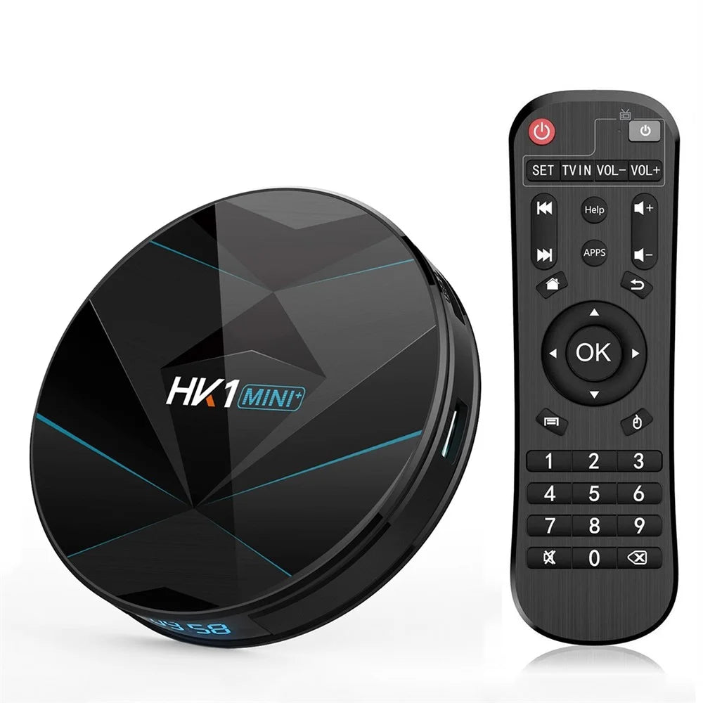 HK1MINI+ Android 9.0 RK3318 Quad Core Bluetooth-compatible TV Box WiFi Media Player 2+16GB - US Plug - 1