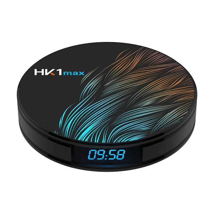 HK1MAX Round Shape Android 9.0 RK3328 Quad Core TV Box Dual Band WiFi Media Player 2+16G - EU Plug - 1