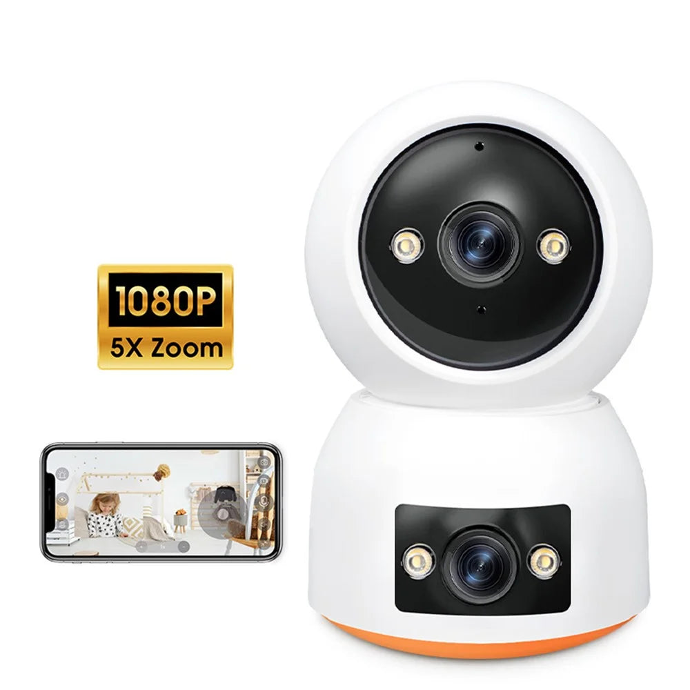 P211A Two-Way Audio Binocular WiFi Surveillance Camera 1MP HD Dual Lens Network Cam - 4
