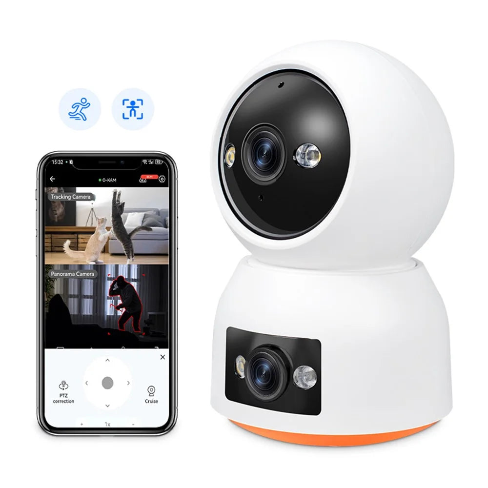 P211A Two-Way Audio Binocular WiFi Surveillance Camera 1MP HD Dual Lens Network Cam - 6