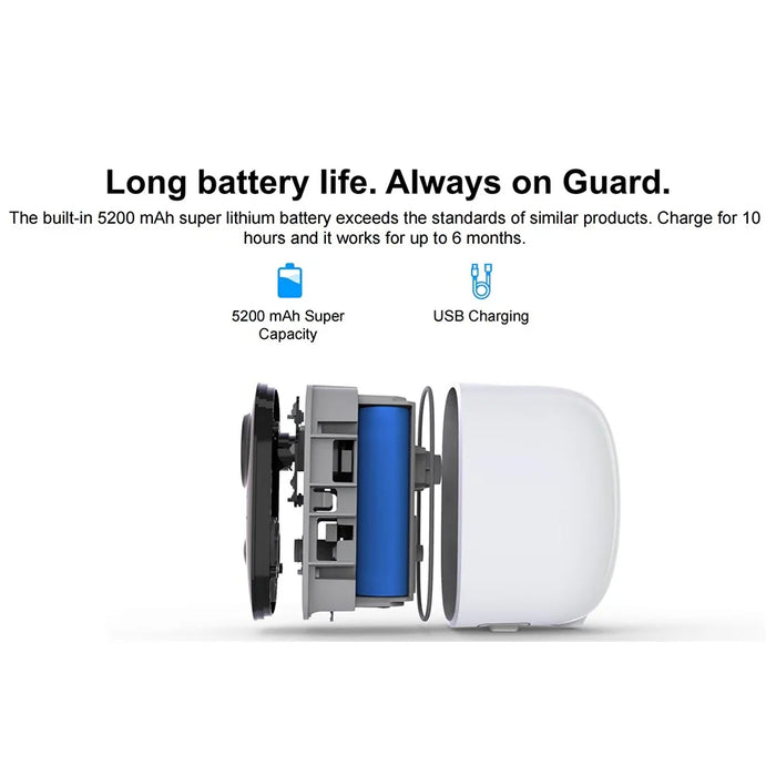 HUBVIEW CG6 IP65 Waterproof Outdoor Surveillance Camera Remote Baby Monitor, with 64GB Memory Card - 5