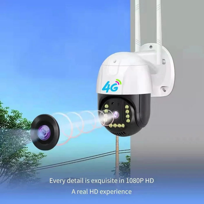 V380-P12-4G 3.0MP Camera Night Vision 4G APP Remote Monitoring Outdoor Home Security IP Camera, No Memory Card - US Plug - 7