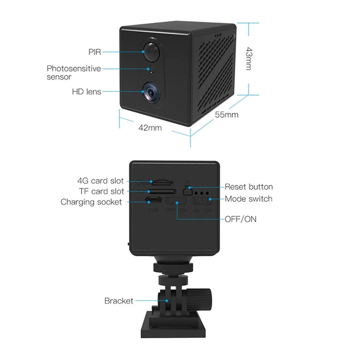 4G 3MP Home Security Camera Wireless Two-Way Talk Night Vision Camera (APP: Okam), No Memory Card - 2