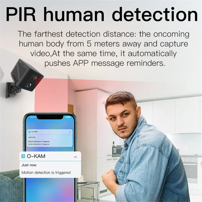 Okam App 3.0MP Wireless Night Vision Camera Home Security Mini Indoor WiFi Camera, No Memory Card - 4