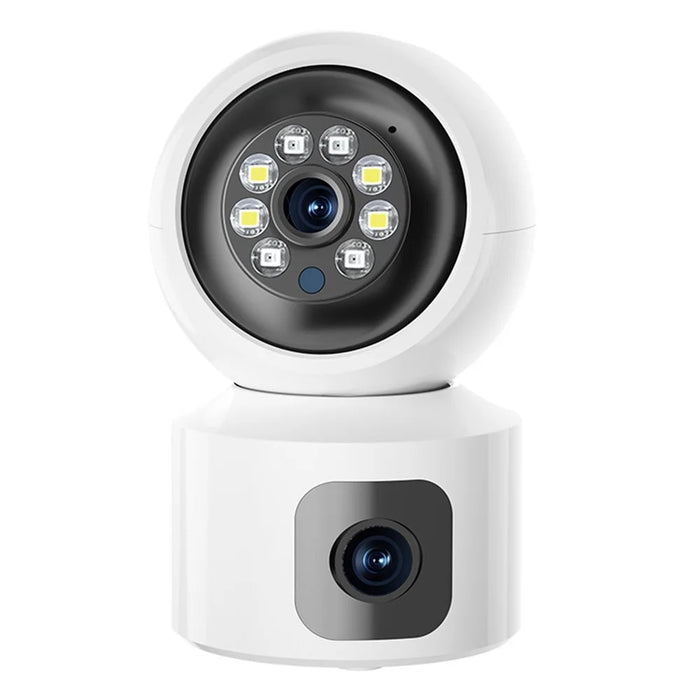 4MP Dual Lens Baby Monitor Ball Camera 4X Digital Zoom Two-Way Audio Night Vision Camera - US Plug - 1