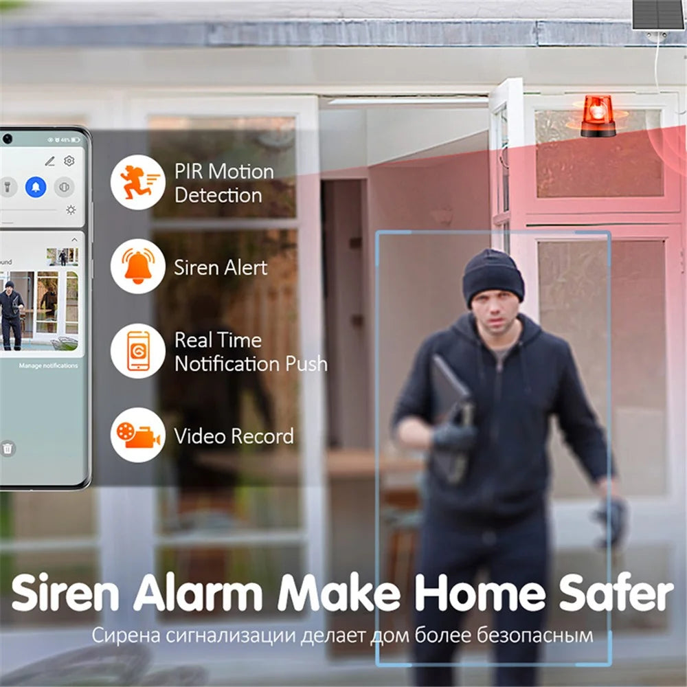 3MP WiFi Camera PIR Alarm Night Vision Two-Way Audio Home Shop Security Camera - 5