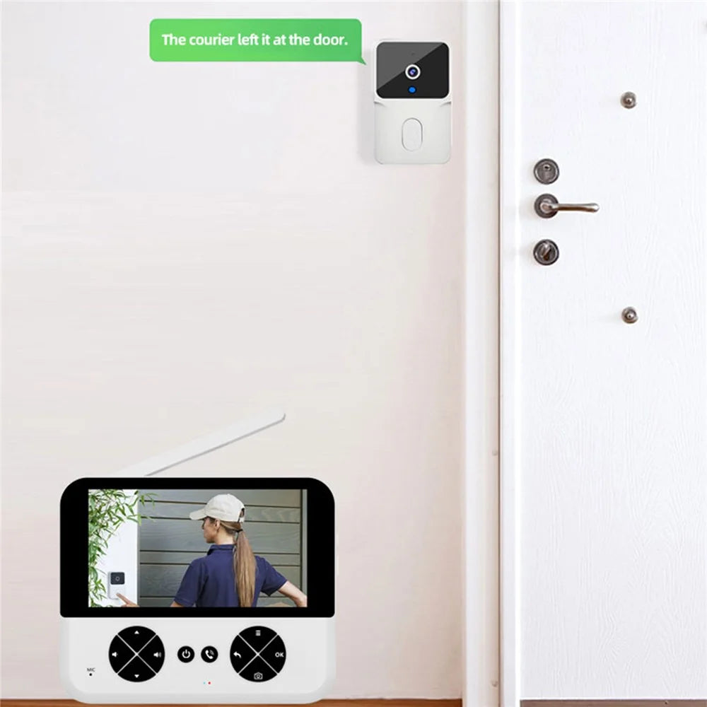 M15 4.3-inch Monitor Electronic Video Viewer Door Bell Voice Intercom Night Vision Camera Smart Doorbell - 6