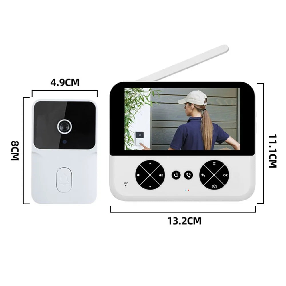 M15 4.3-inch Monitor Electronic Video Viewer Door Bell Voice Intercom Night Vision Camera Smart Doorbell - 7