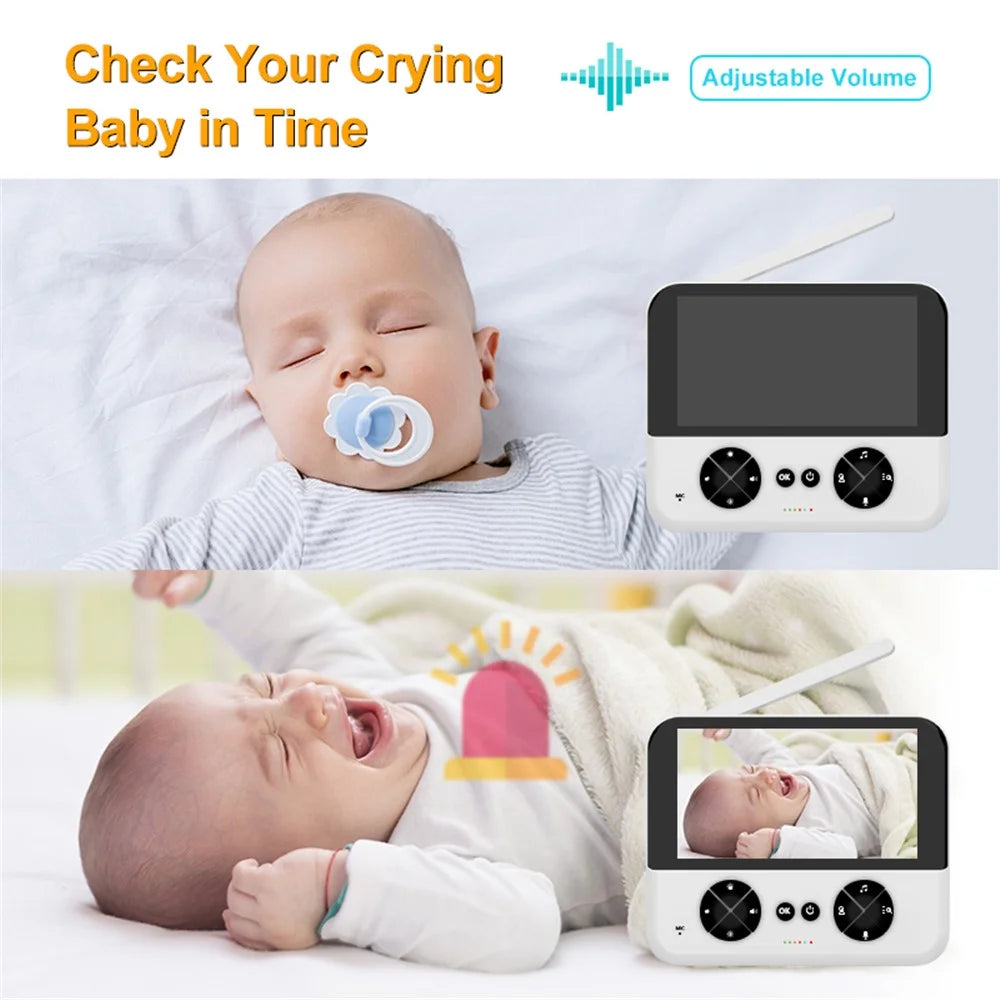 C5X 4.3-inch IPS Screen Baby Monitor 2 Way Voice 355-Degree Rotation Baby Security HD Video Camera - US Plug - 5