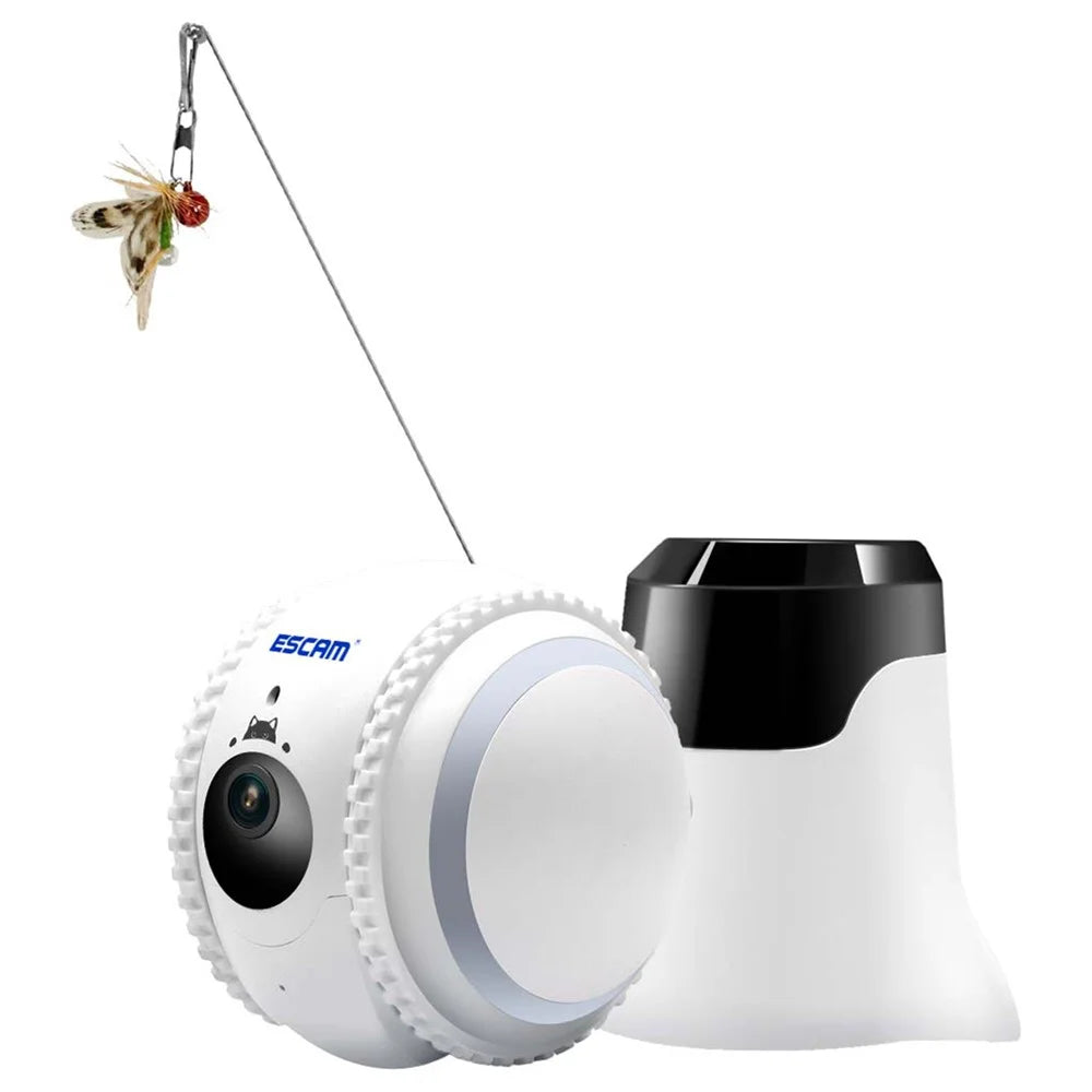 ESCAM QF011 2MP Smart Pet Robot Camera Night Version Tumbler Design Cat Dog Tracking Camera - US Plug - 1
