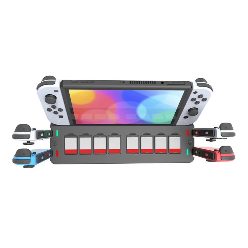 TOPWOLF HS-SW265 For Nintendo Switch / Switch OLED Game Console Charging Base TV Video Converter Game Card Holder - 7
