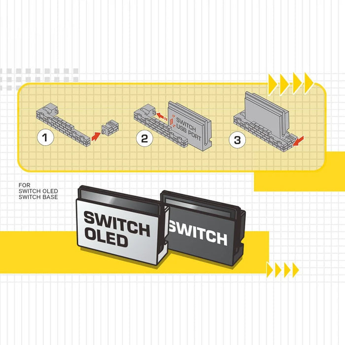 TOPWOLF HS-SW488 For Nintendo Switch / Switch OLED Joy-Con Controllers Charging Dock Game Card Holder - Brick Red - 6