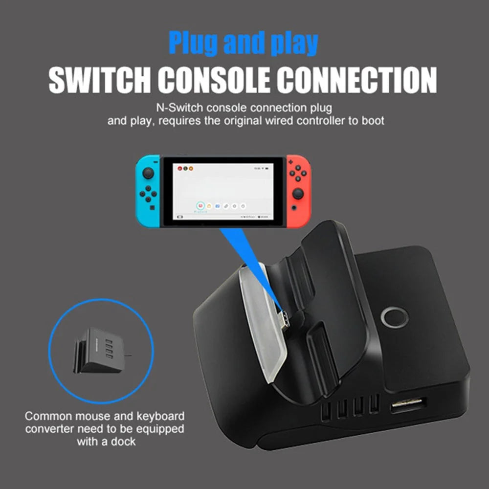 TOPWOLF For Nintendo Switch / Switch OLED Game Console Charging Base TV Screen Projection Video Converter - 6