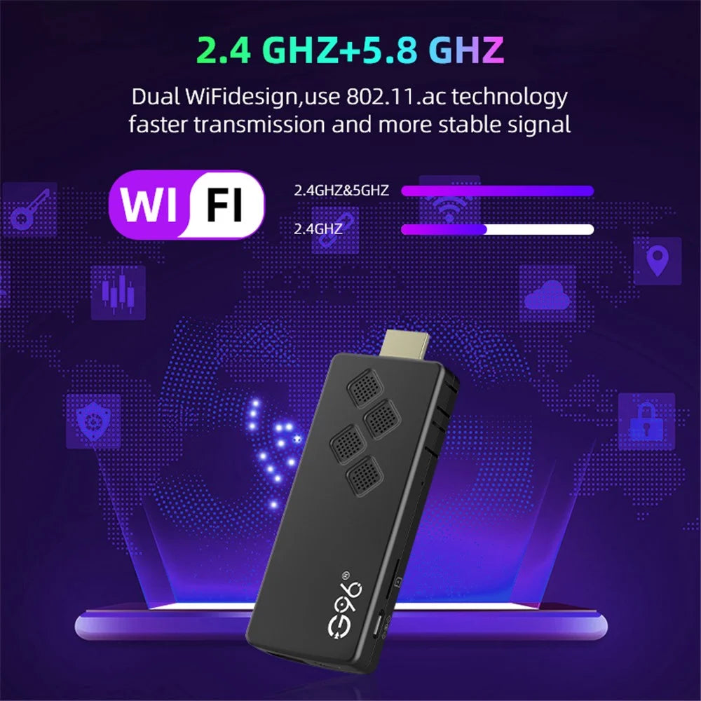 G96 ATV 8K Voice Remote Control TV Stick Android14 2.4G / 5G Dual-Band WiFi BT5 Media Player, 2GB+16GB - 4