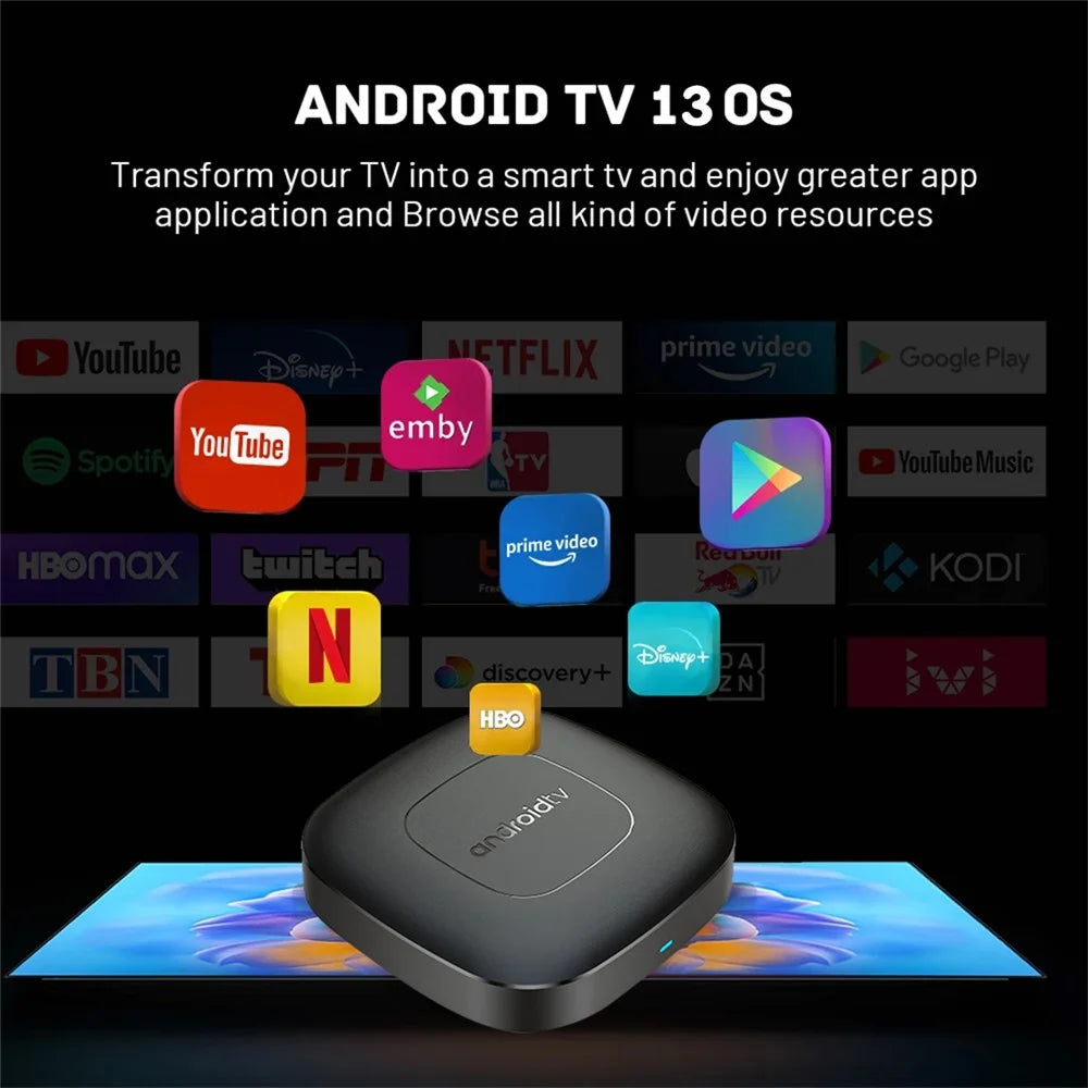 MORTAL T1 2GB+8GB TV Box Android13 Allwinner H313 Dual Band Wifi+Bluetooth-compatible Media Player - 6