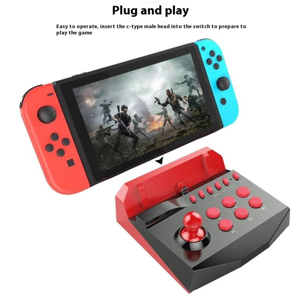 HONSON HS-SM319 Joystick Controller Arcade Game Station for Nintendo Switch - Red - 3