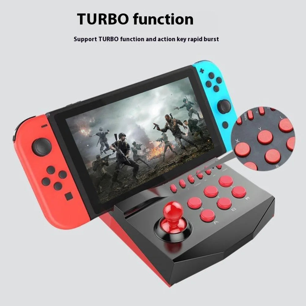 HONSON HS-SM319 Joystick Controller Arcade Game Station for Nintendo Switch - Red - 5