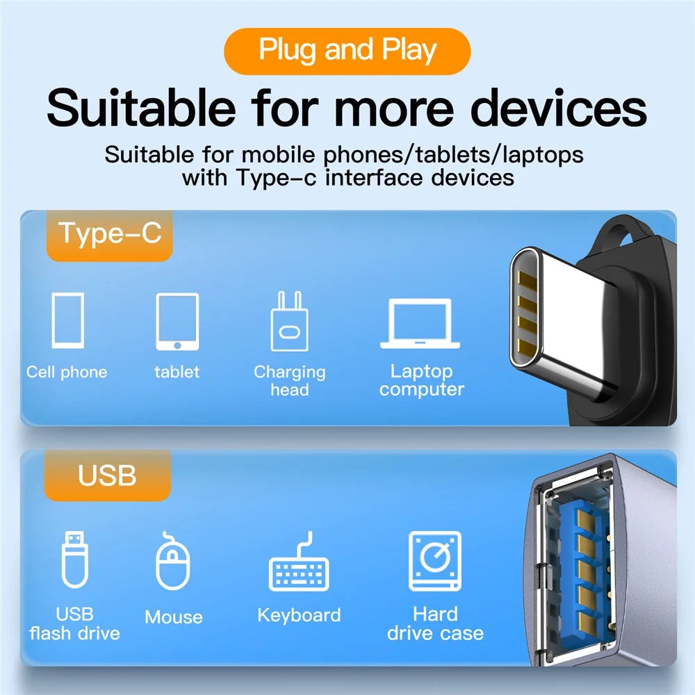 MINDPURE USB 3.2 Gen2 / Type-C Mini Converter OTG Adapter with Anti-Loss Lanyard - AD56 / Type-C to USB - 5