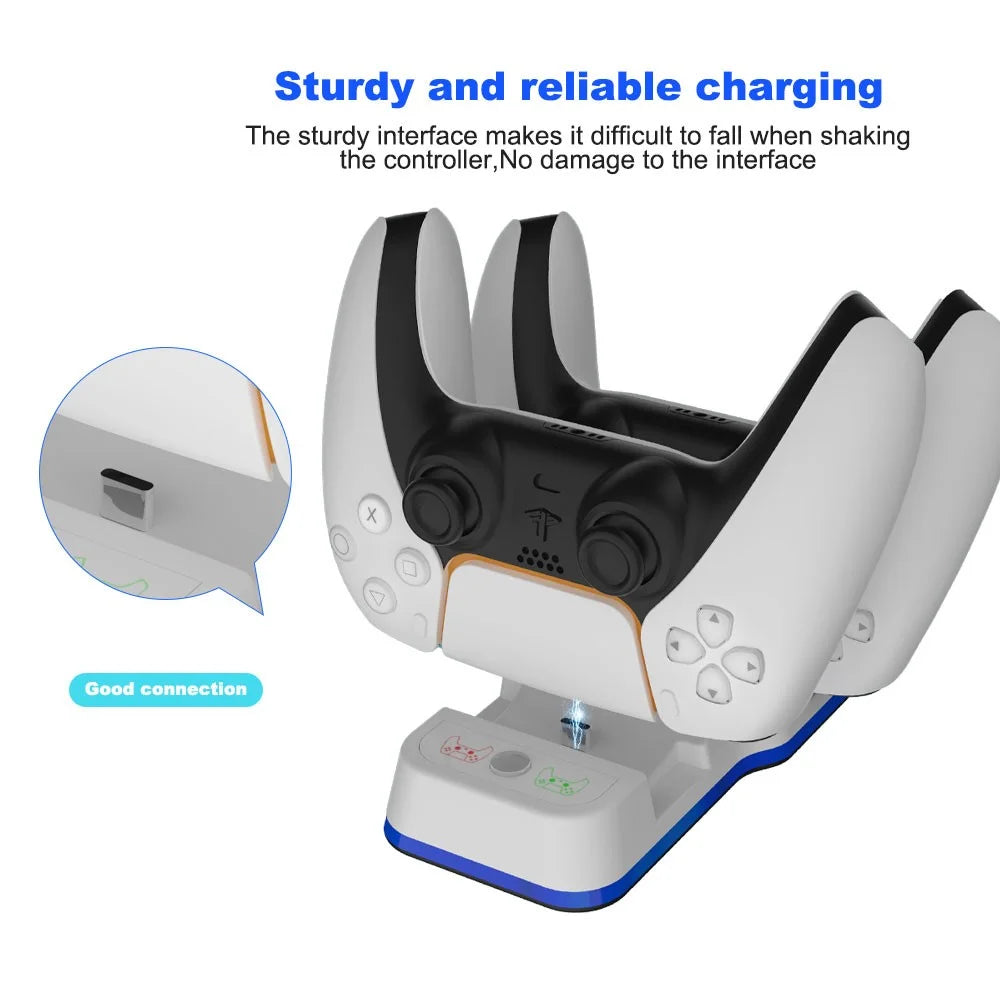 JYS-P5116 Dual USB Type-C Charging Dock with LED Indicator for Sony Playstation 5 Controller - 2