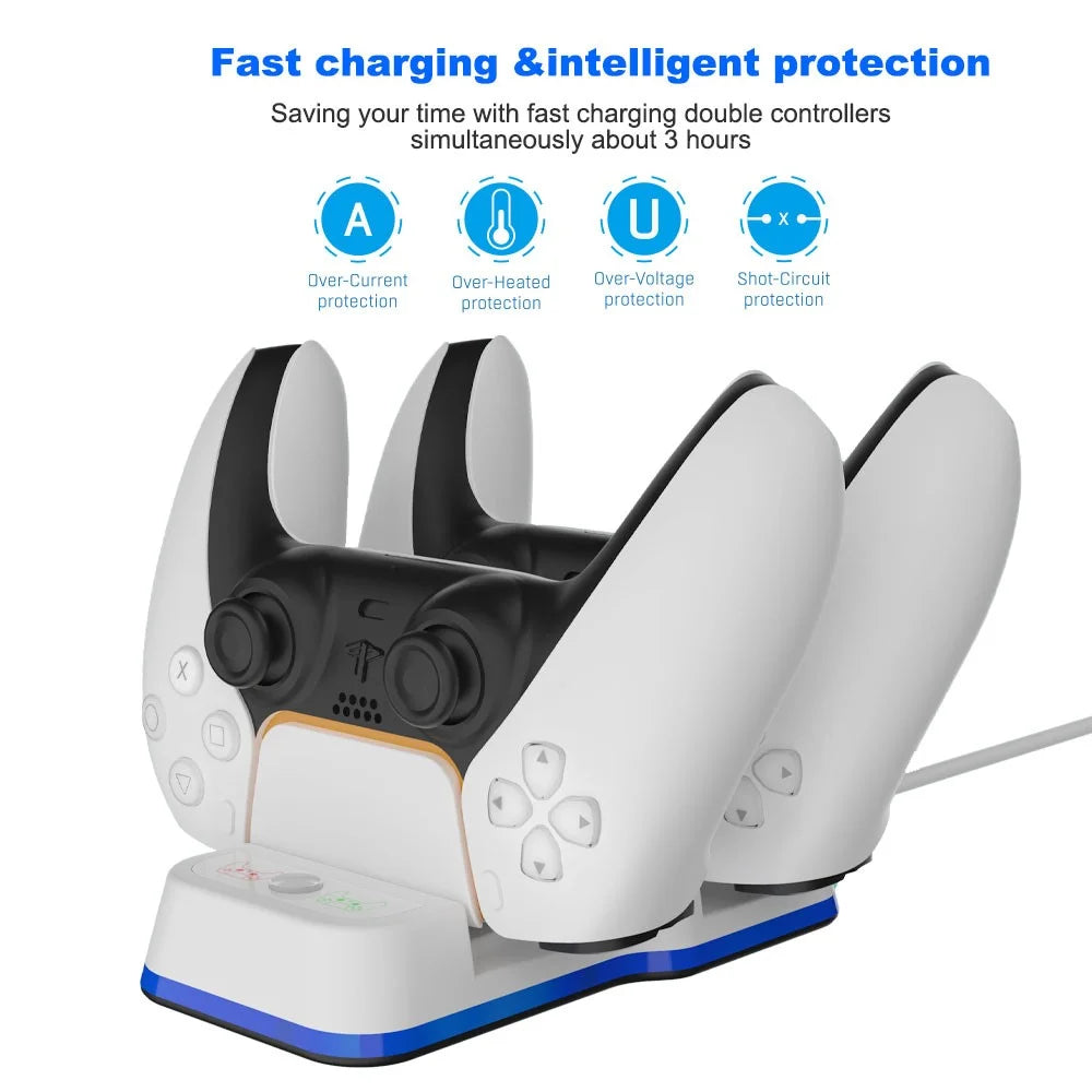 JYS-P5116 Dual USB Type-C Charging Dock with LED Indicator for Sony Playstation 5 Controller - 5