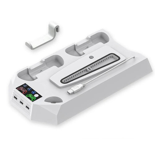 DATA FROG For Sony PS5 Slim /  PlayStation 5 Optical Drive / Digital Version Game Console Cooling Stand Charging Base - White - 1