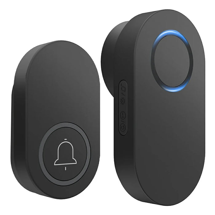 ML008-B-11UK 60 Melodies Wireless Self-Powered Doorbell Ring UK Plug / Black, 1 Transmitter + 1 Receiver - 1