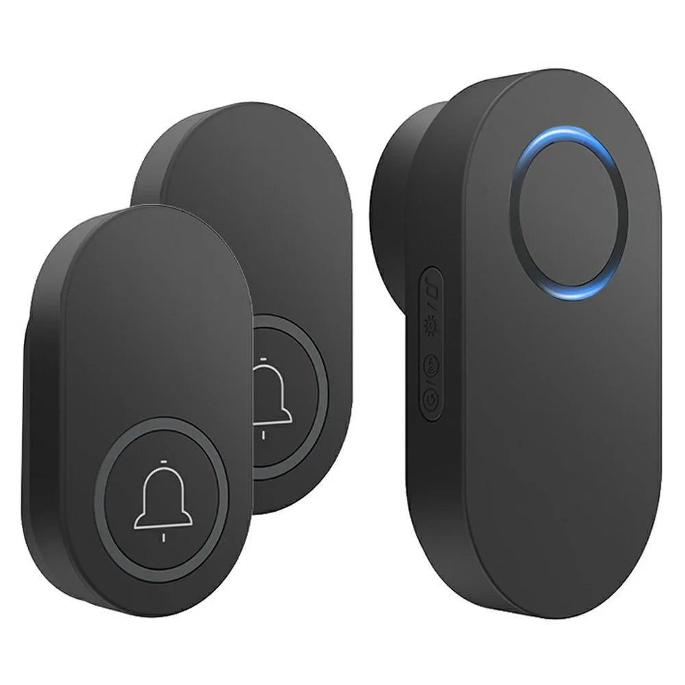 ML008-B-21UK 60 Melodies Wireless Self-Powered Doorbell Ring UK Plug  /  Black, 2 Transmitter + 1 Receiver - 1