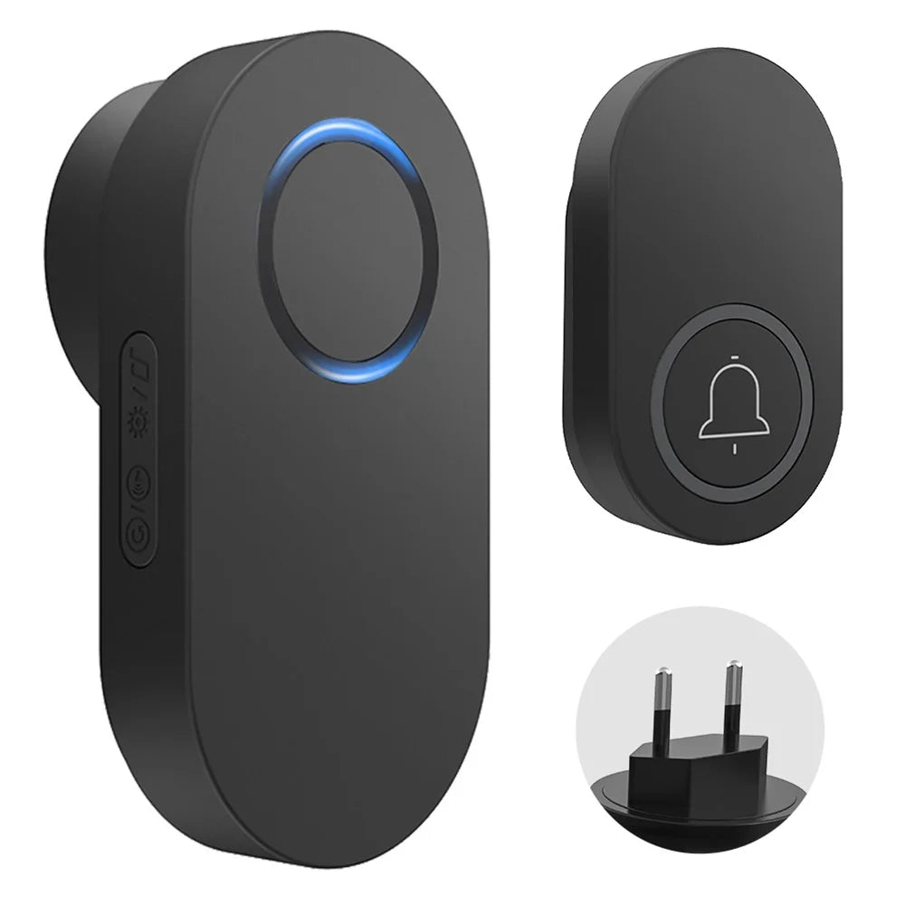 ML008-B-11EU 60 Melodies Wireless Self-Powered Doorbell Ring EU Plug / Black, 1 Transmitter + 1 Receiver - 1