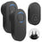ML008-B-12EU 60 Melodies Wireless Self-Powered Doorbell Ring EU Plug  /  Black, 1 Transmitter + 2 Receiver - 1
