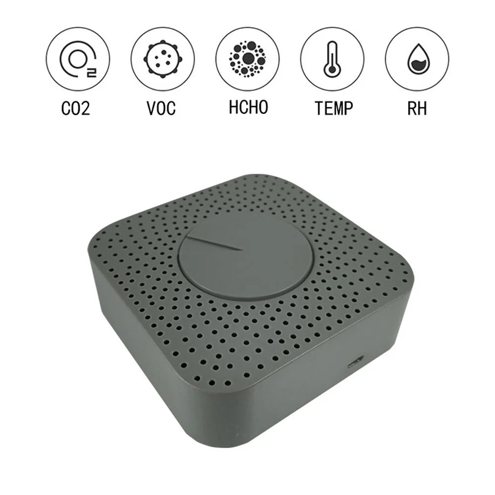 Zigbee Air Box Tuya Smart 5-in-1 Formaldehyde CO2 Temperature Humidity Tester Smart Home Air Monitor - 2