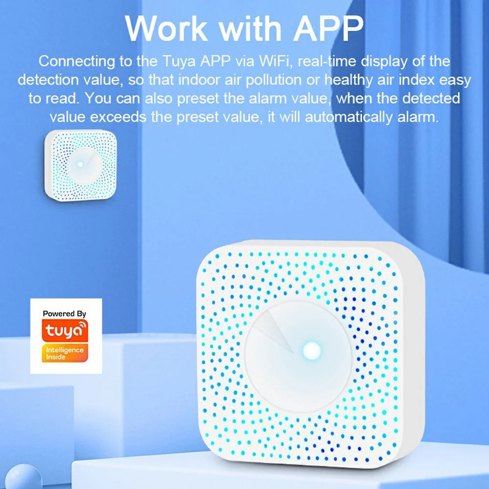 6-in-1 Tuya WiFi Air Quality Detector PM2.5 / Formaldehyde / VOC / CO2 / Temperature / Humidity Tester - 3