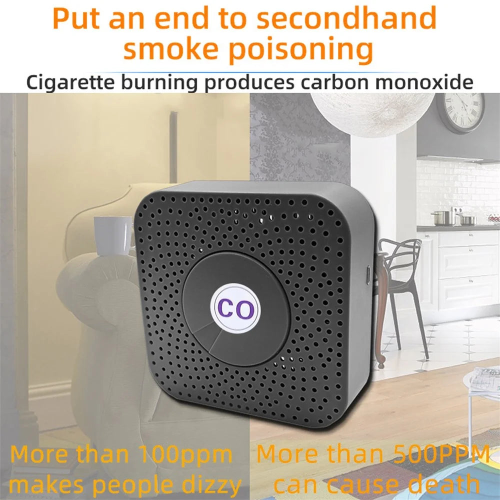 Tuya Smart Zigbee Carbon Monoxide Sensor 80dB Alarm CO Level Detector - 2