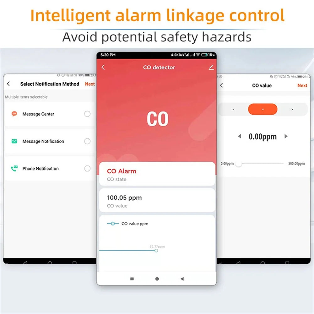 Tuya Smart Zigbee Carbon Monoxide Sensor 80dB Alarm CO Level Detector - 7