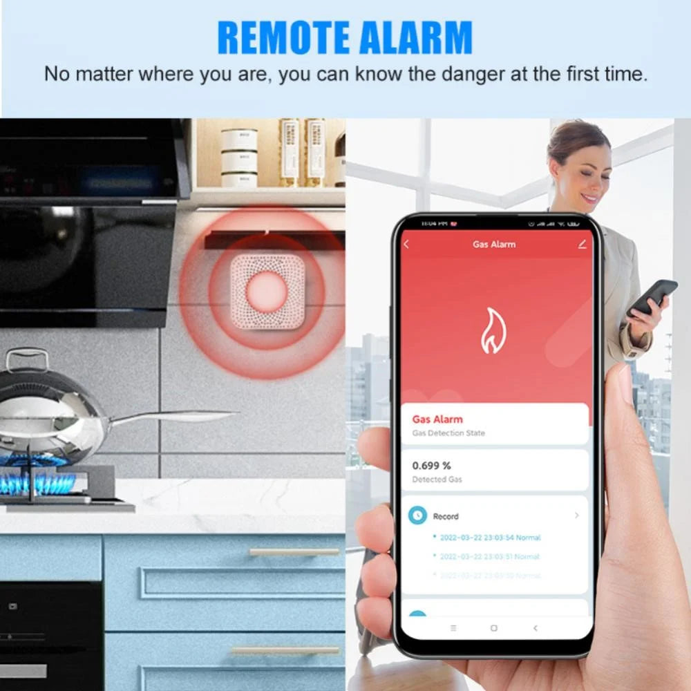 Tuya Smart Gas Alarm Zigbee Combustible Gas Detector Natural Gas Alarm Device - 5