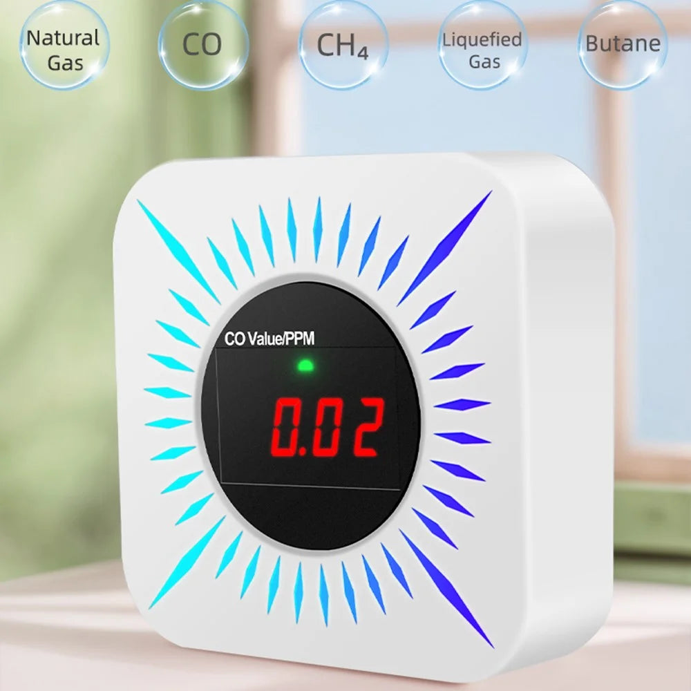 Tuya Smart Zigbee Gas and Carbon Monoxide Detector 80dB Alarm CO Level Sensor - 2