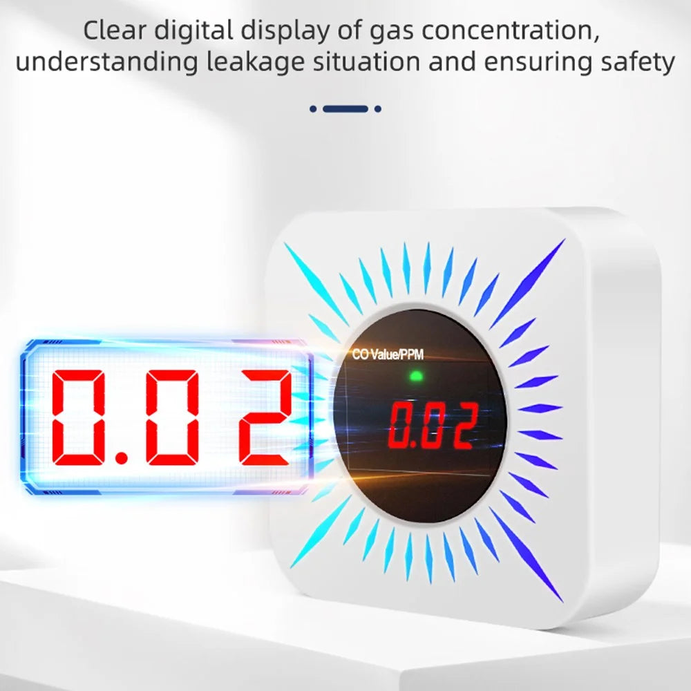 Tuya Smart Zigbee Gas and Carbon Monoxide Detector 80dB Alarm CO Level Sensor - 3