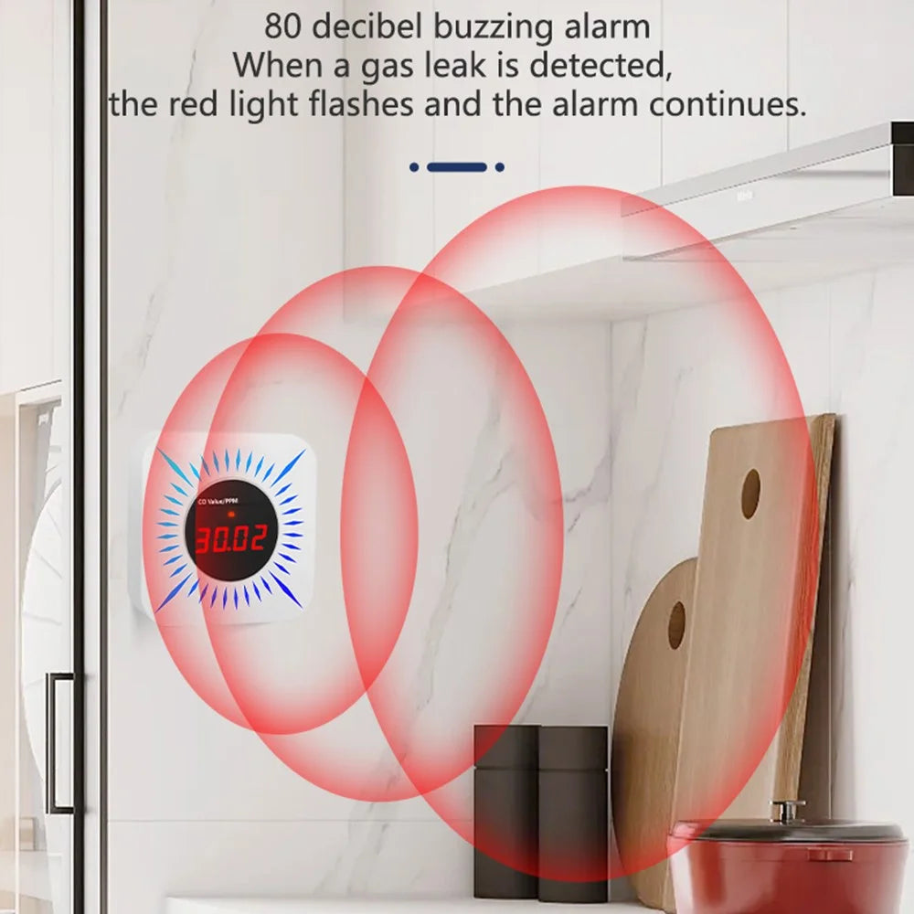 Tuya Smart Zigbee Gas and Carbon Monoxide Detector 80dB Alarm CO Level Sensor - 5
