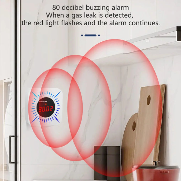 Tuya Smart WiFi Gas and Carbon Monoxide Detector 80dB Alarm CO Level Sensor - 4