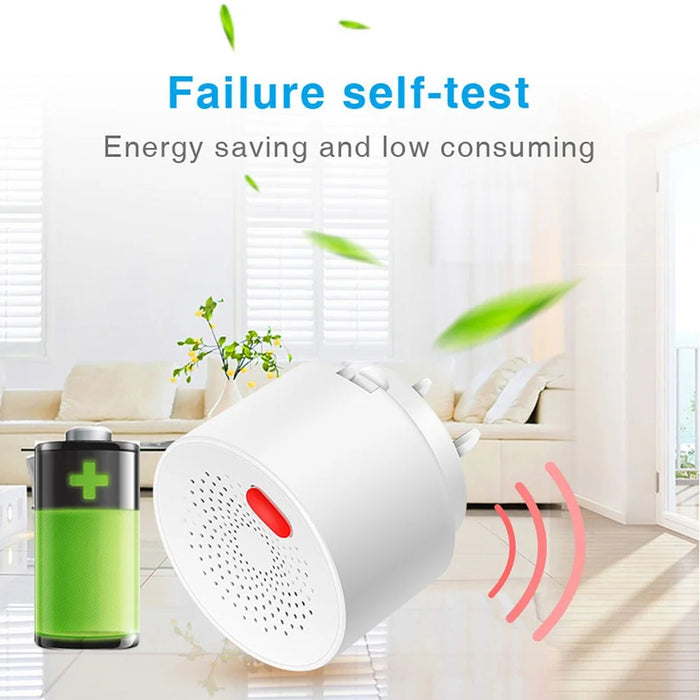 Tuya Smart WiFi + Bluetooth-compatible Dual Mode Gas Detector 70dB Natural Gas Leak Alarm - US Plug - 6