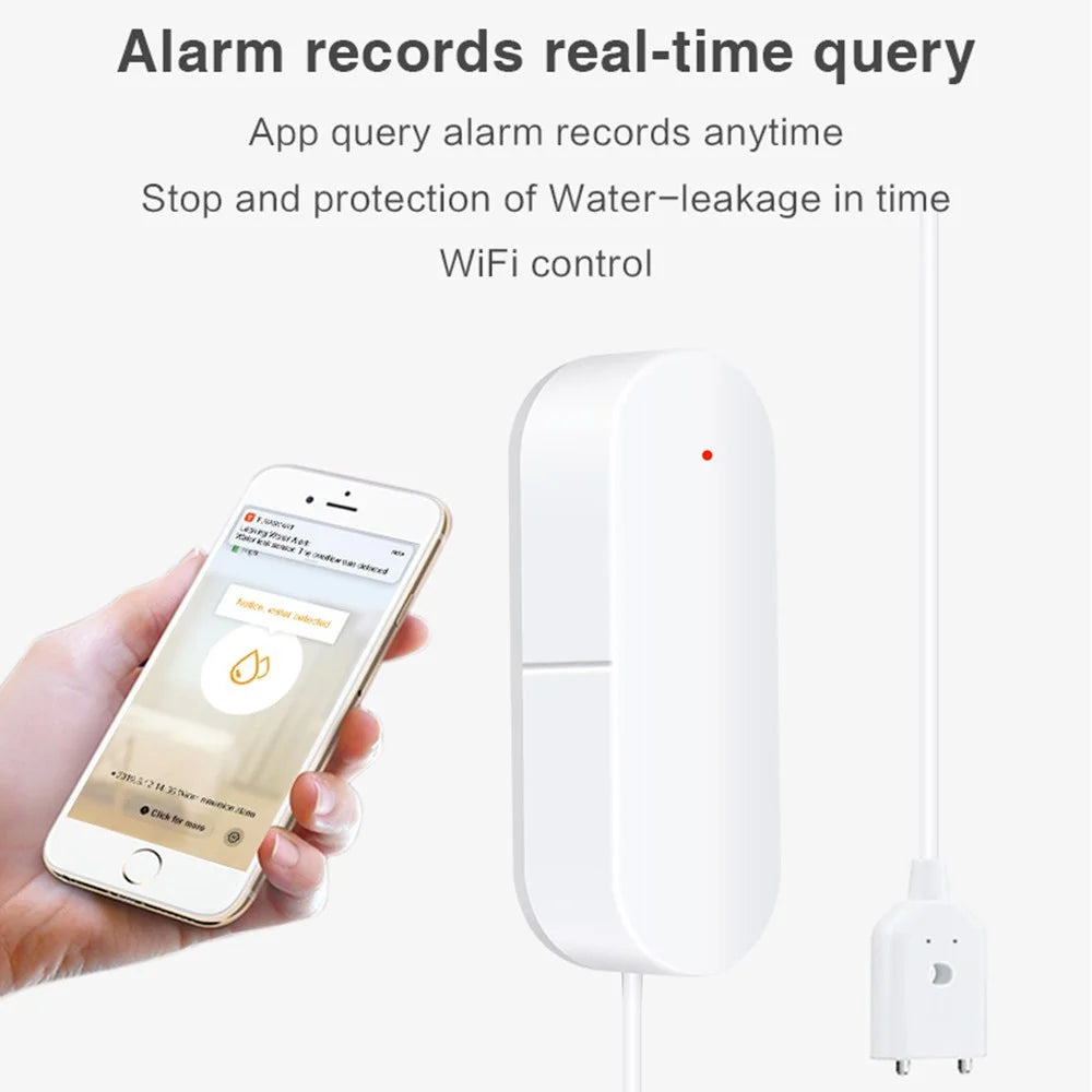 Smart Water Leak Detector Wifi+Bluetooth-compatible Dual Mode Leak Alarm Support Voice Assistant - 4