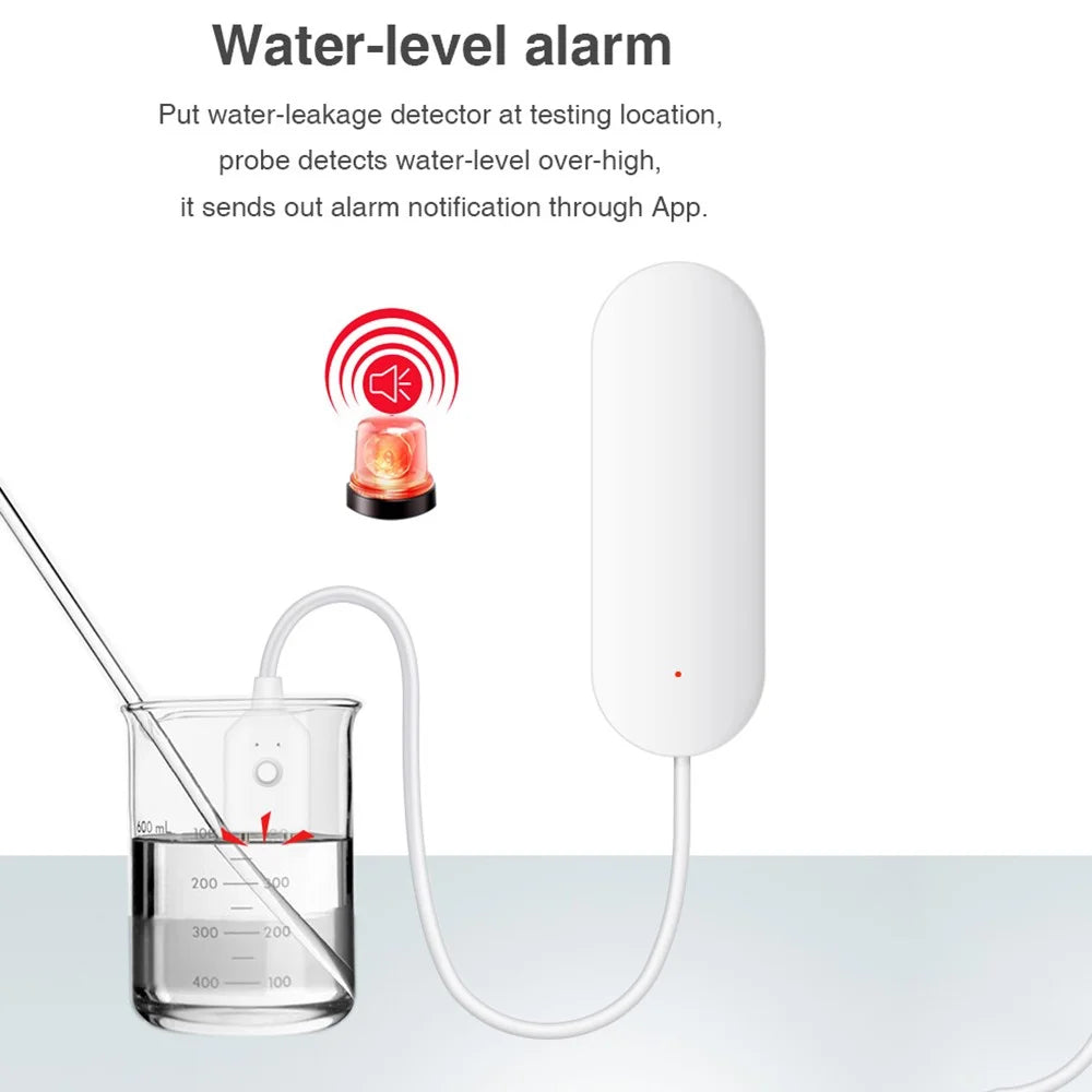 Smart Water Leak Detector Wifi+Bluetooth-compatible Dual Mode Leak Alarm Support Voice Assistant - 6