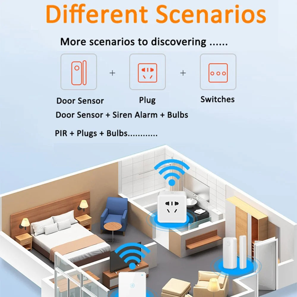 Tuya Smart Zigbee Vibration Sensor Door Magnetic Two-In-One Smart Home Vibration Sensor - 6
