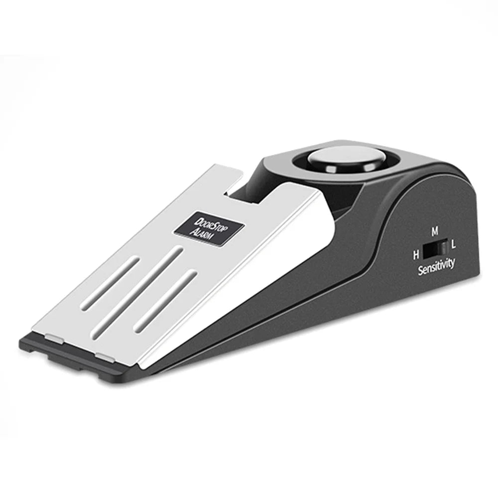 ABS + Stainless Steel Smart Door Stopper 120dB Anti-Theft Alarm for Hotel Home Office - 1