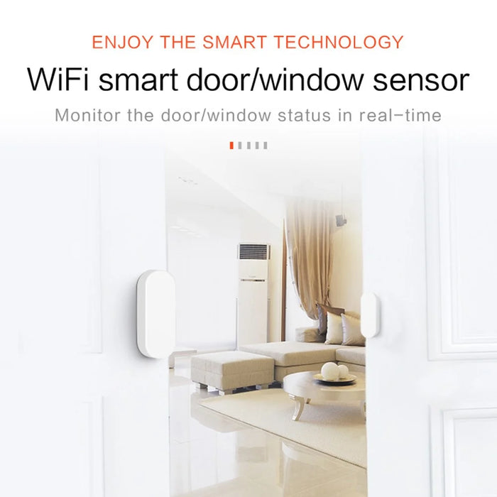 Tuya Smart WiFi Door Sensor Smart Home Open Close Detector Compatible with Alexa Google Home - 2