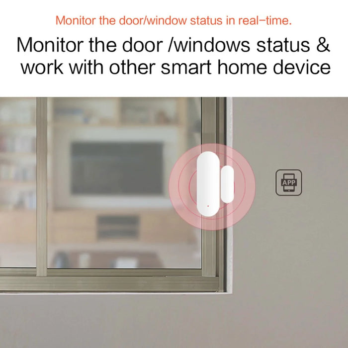 Tuya Smart WiFi Door Sensor Smart Home Open Close Detector Compatible with Alexa Google Home - 3