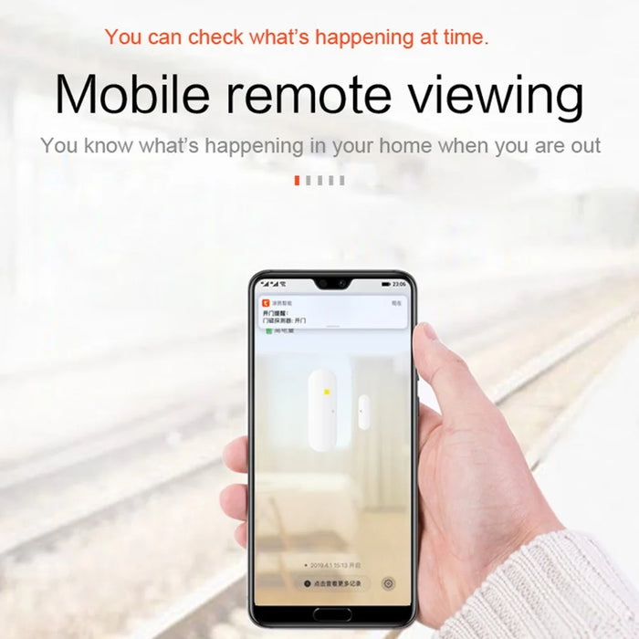 Tuya Smart WiFi Door Sensor Smart Home Open Close Detector Compatible with Alexa Google Home - 5