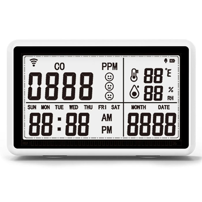 Tuya WiFi 3-in-1 Carbon Monoxide Temperature Humidity Detector CO Alarm Device - 1