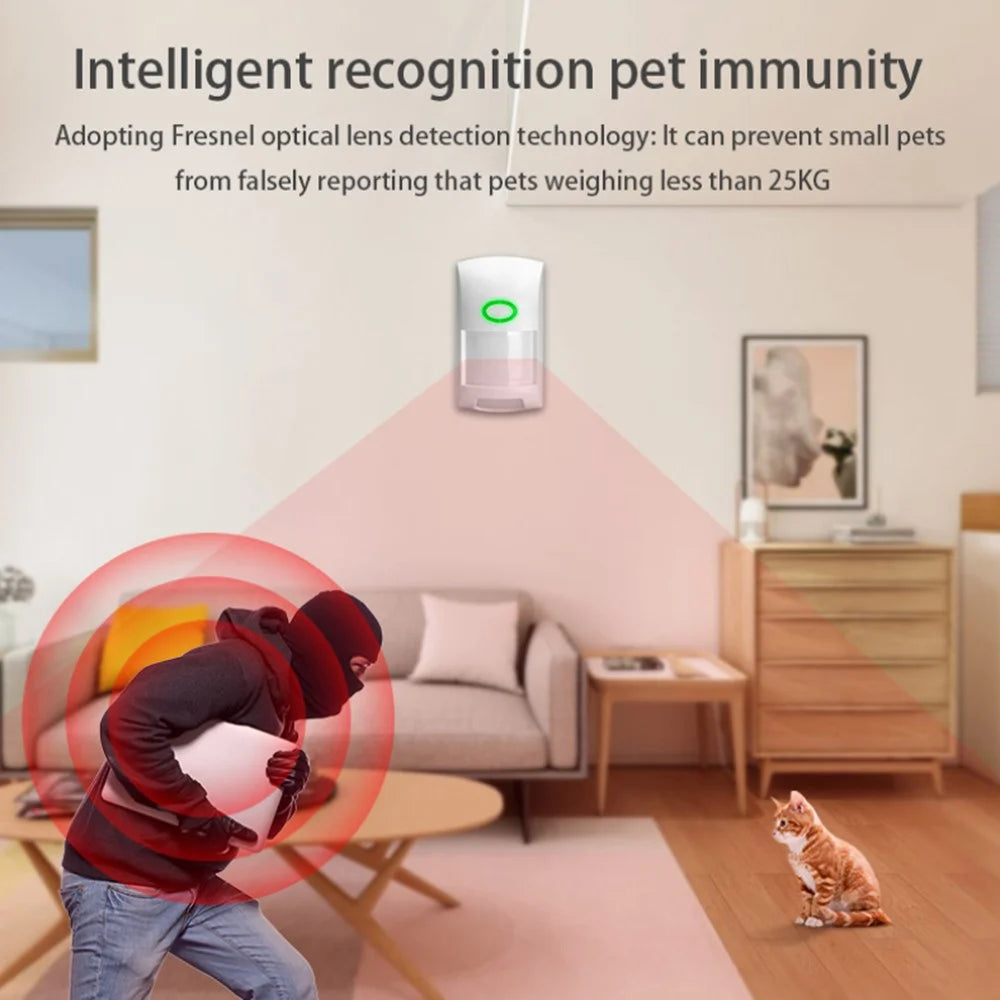 Tuya WiFi Motion Detector 25kg Pet Immune Sensor PIR Infrared Detector APP Remote Control Smart Home Security Alarm - 6